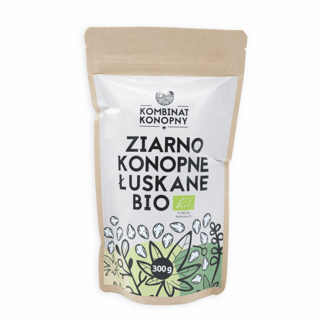 Zdjęcie produktu Ziarno konopne łuskane BIO 300 g