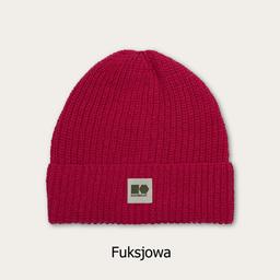 czapka konopno-bawełniana fuksjowa