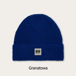 czapka konopno-bawełniana granatowa