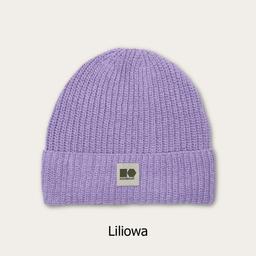 czapka konopno-bawełniana liliowa