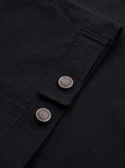 kamizelka z kapturem bawełniano-konopna czarna