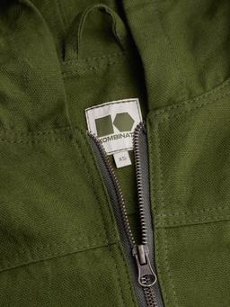 kamizelka z kapturem bawełniano-konopna zielona