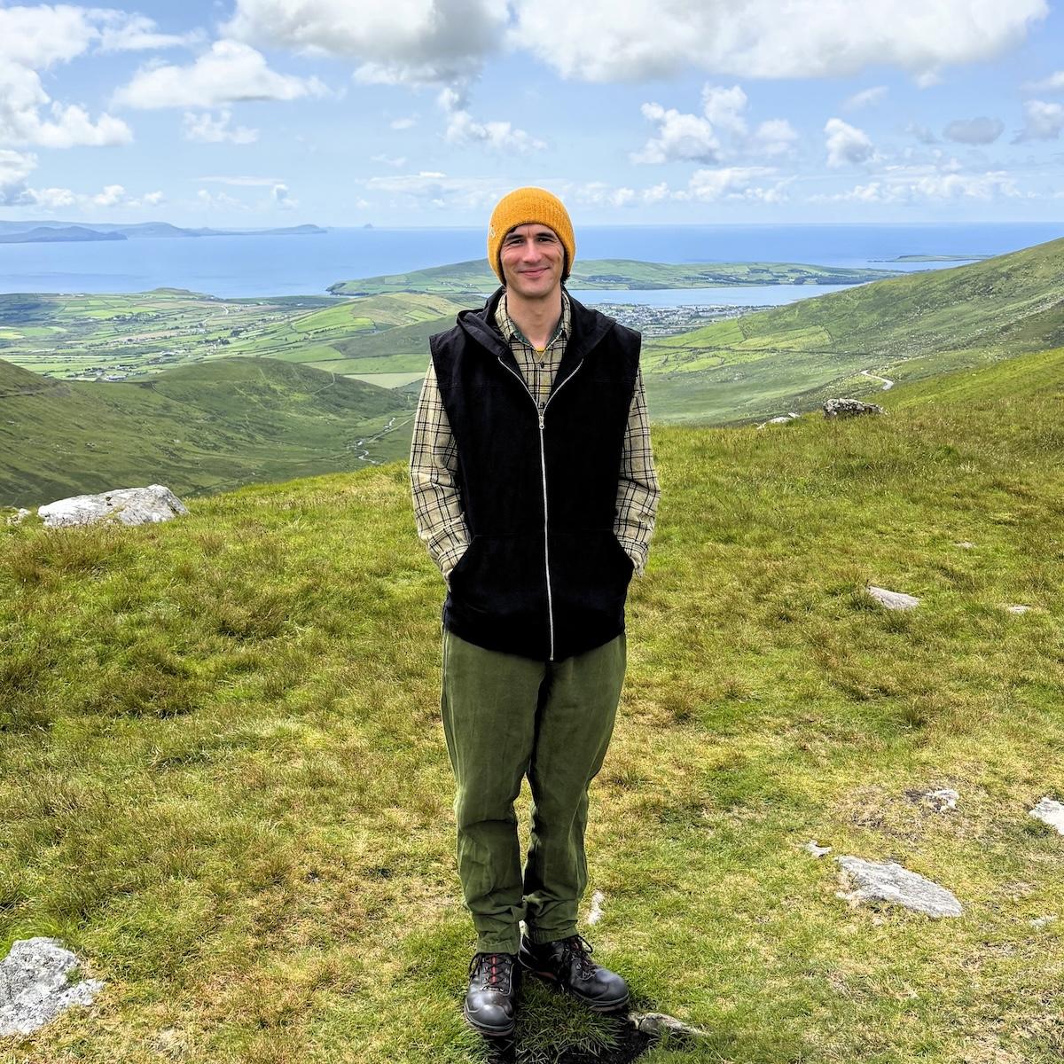 kamizelka z kapturem bawełniano-konopna czarna