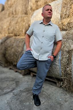 joggery bawełniano-konopne