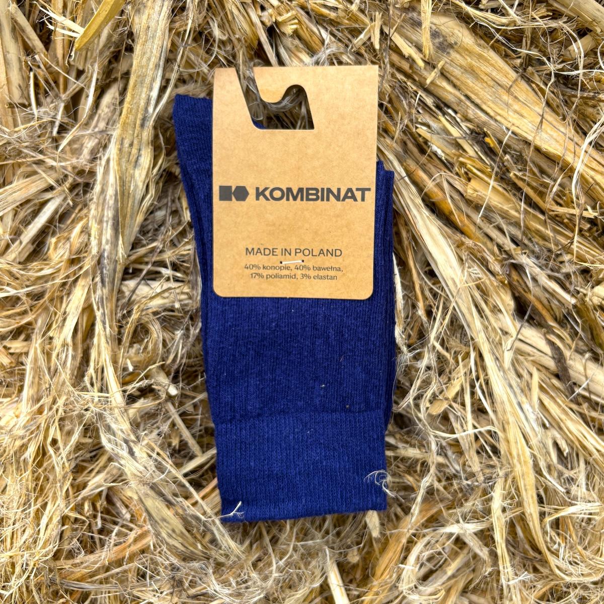 Skarpety konopna-bawełniane granatowe