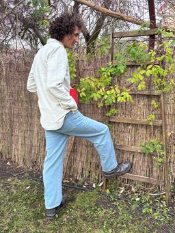 jeansy konopno-bawełniane jasnoniebieskie