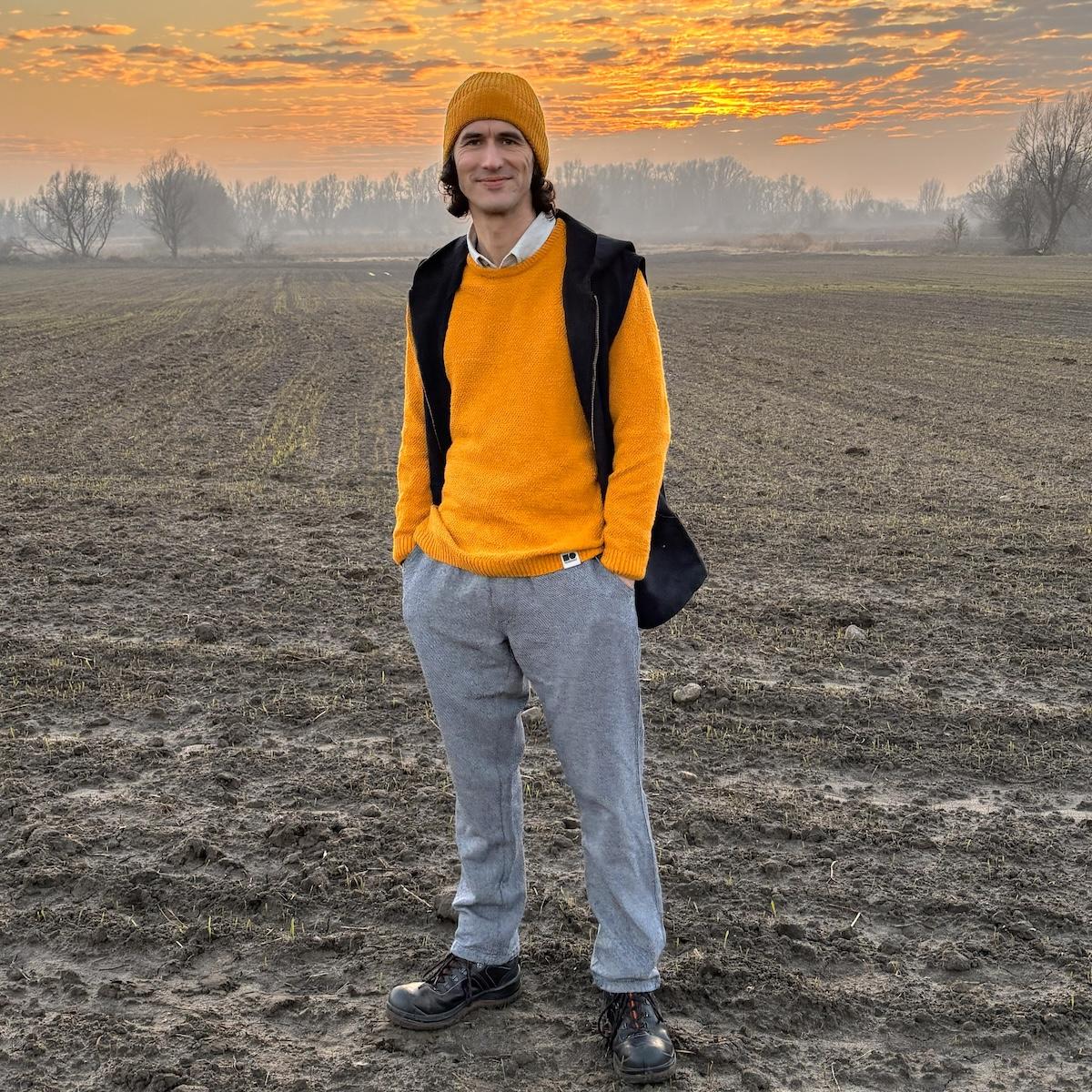 joggery bawełniano-konopne