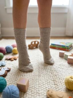 skarpetki dziecięce naturalne konopno-bawełniane