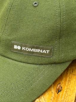 czapka bejsbolówka płytka bawełniano-konopna zielona