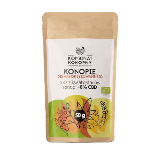 Konopie dekarboksylowane BIO - około 8 procent CBD