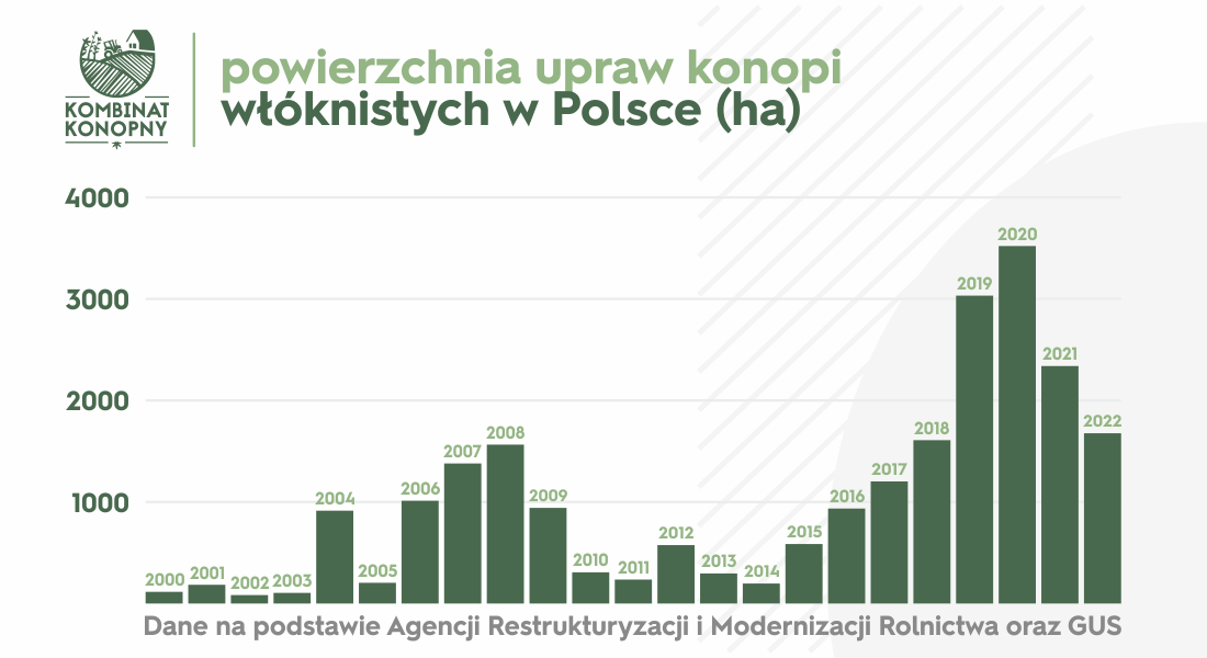 powierzchnia uprawy polskie konopie