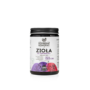 Zioła na odporność 500 mg CBDA+CBD - suplement diety 100 kapsułek