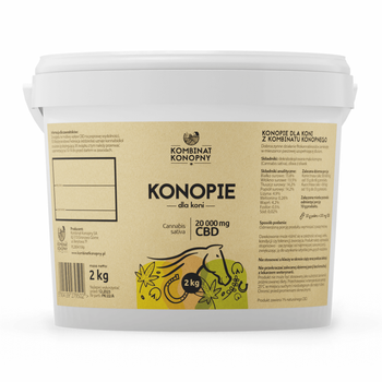 KONOPIE DLA KONI – mieszanka paszowa uzupełniająca z CBD 20 000 mg